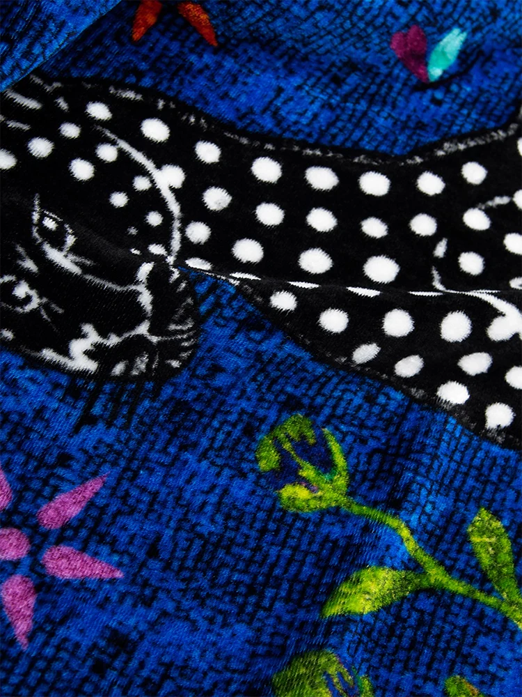 Samtschal OCELOT Blu Negativo, blau, 200x70 cm