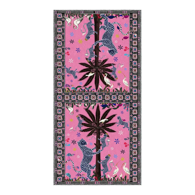 Seidenschal PALMA Fucsia, pink fuchsia, 200x100 cm