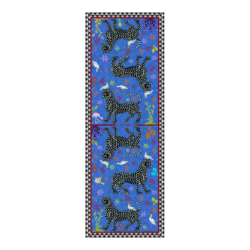 Seidenschal OCELOT Blu Negativo, blau, 200x70 cm