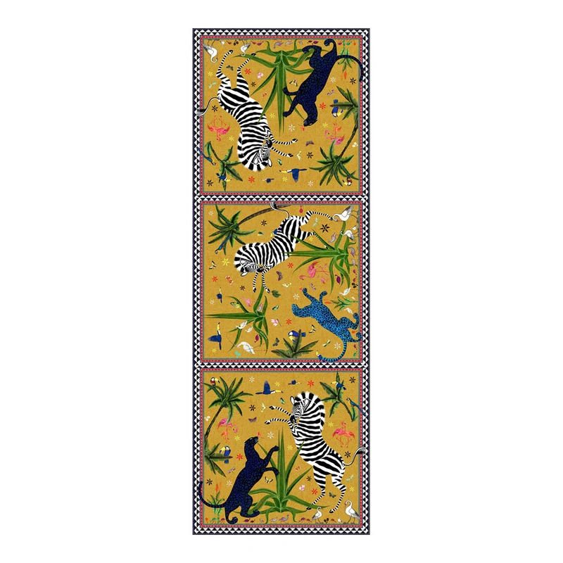 Seidenschal OCELOT Jungle Sahara, ocker-gelb, 200x70 cm