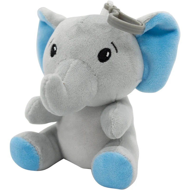 2-in-1 Plüschtier-Ballongewicht 90g Elefant m. blauen Ohren
