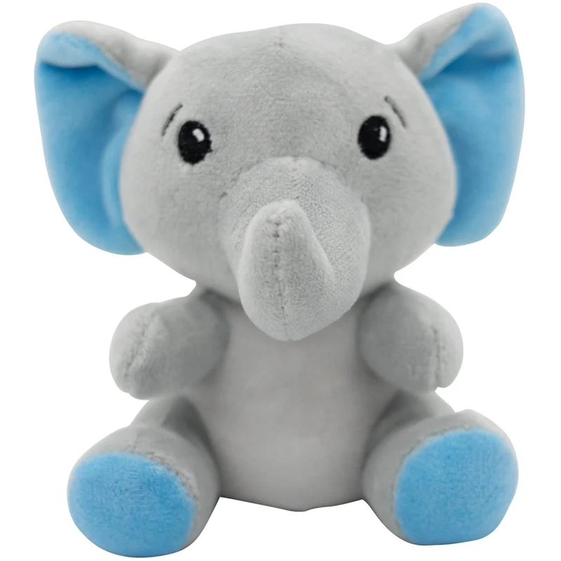 2-in-1 Plüschtier-Ballongewicht 90g Elefant m. blauen Ohren