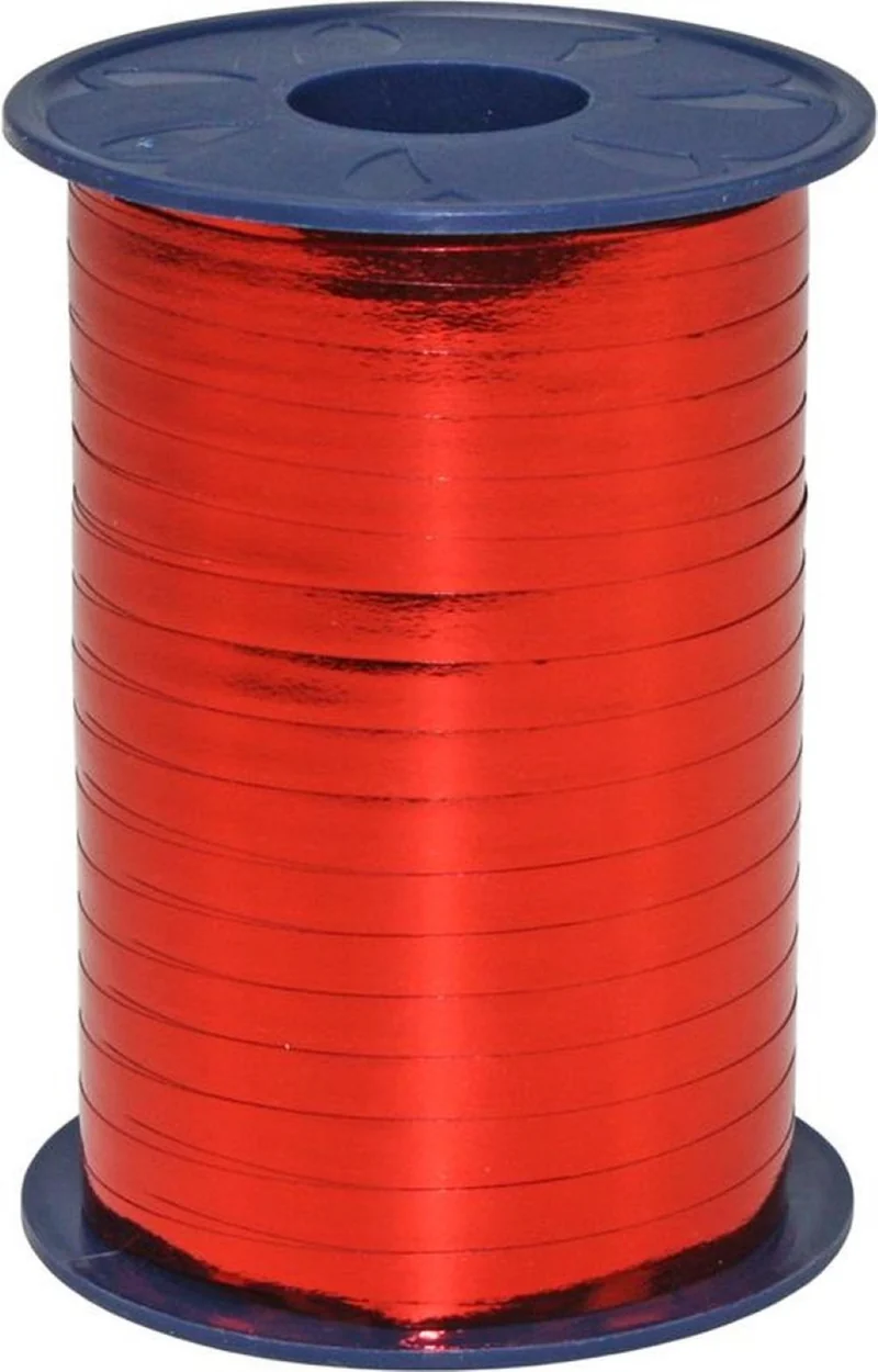 Geschenkband Polyband 5mm/250m Metallic Rot