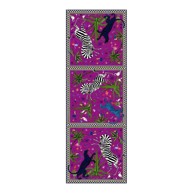 Seidenschal OCELOT Jungle Pink Cardinale, pink lila, 200x70 cm