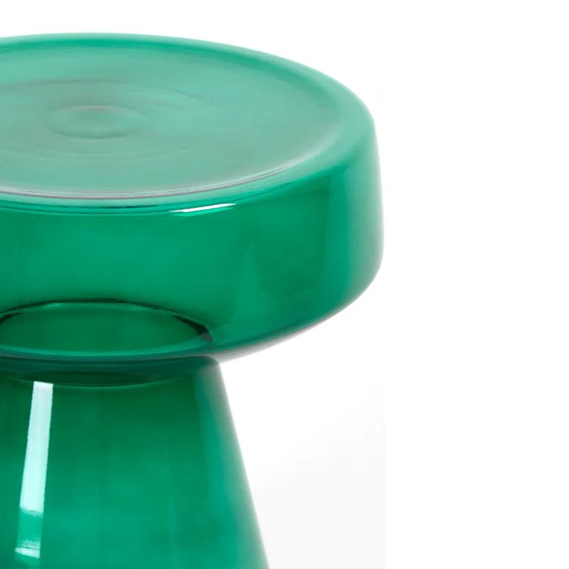 Beistelltisch DAKWA, grünes Glas, Ø37x44 cm