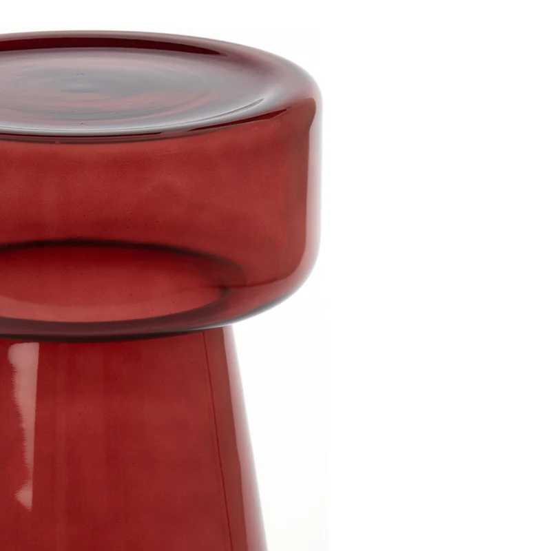 Beistelltisch DAKWA, bordeaux Glas, Ø30x50 cm