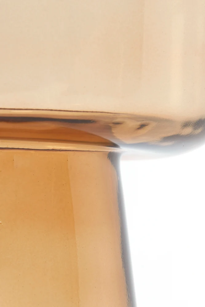 Beistelltisch DAKWA, ocker-gelbes Glas, Ø30x50 cm