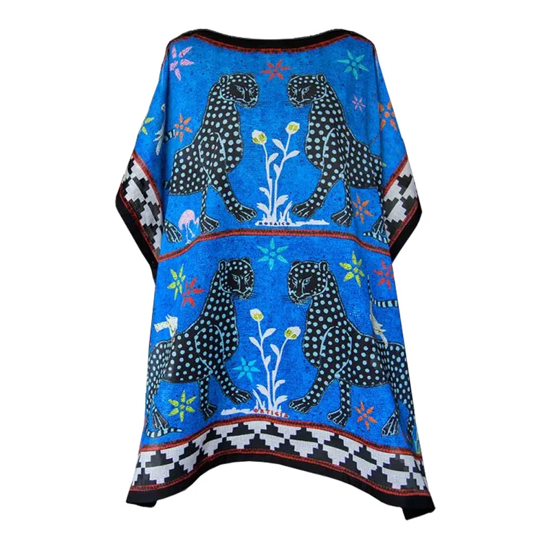 Little Beach Dress BLU NEGATIVO blau - bunt Baumwolle 92x81-86 cm