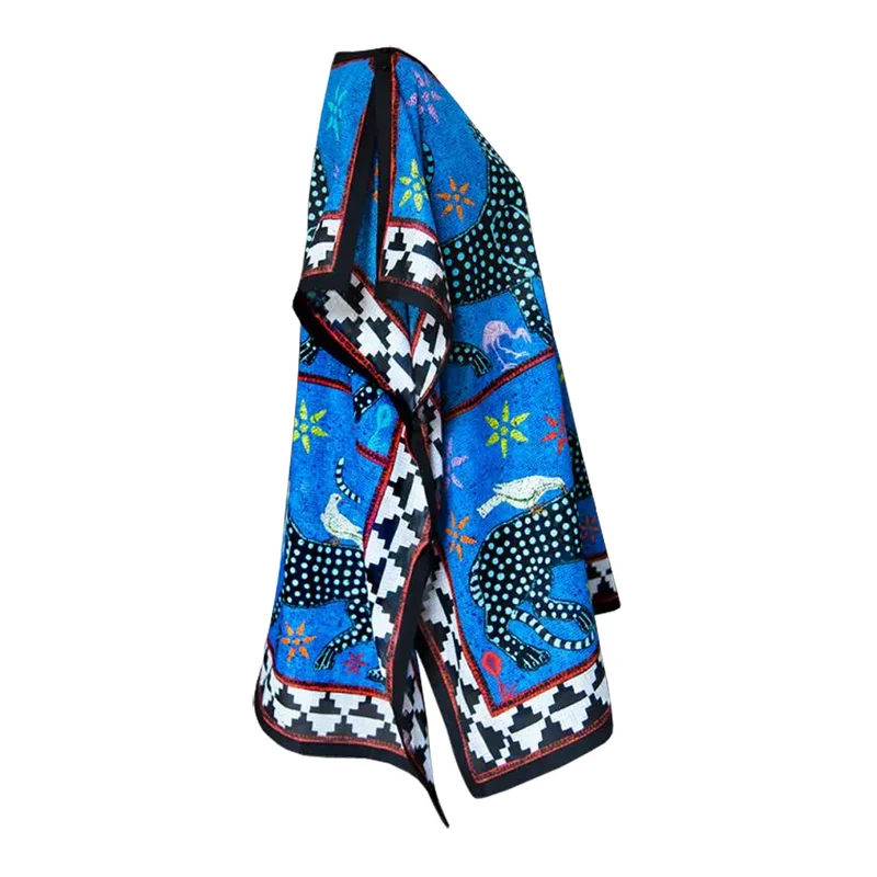 Little Beach Dress BLU NEGATIVO blau - bunt Baumwolle 92x81-86 cm
