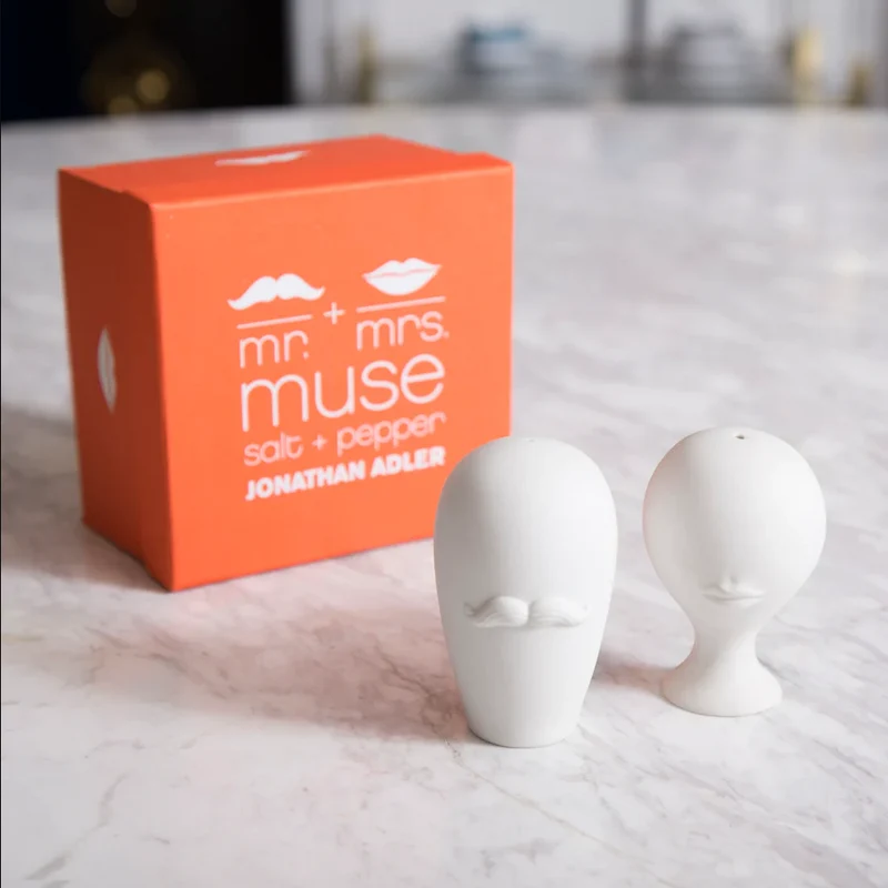 Salz- und Pfefferstreuer-Set MR & MRS MUSE in matt weiß