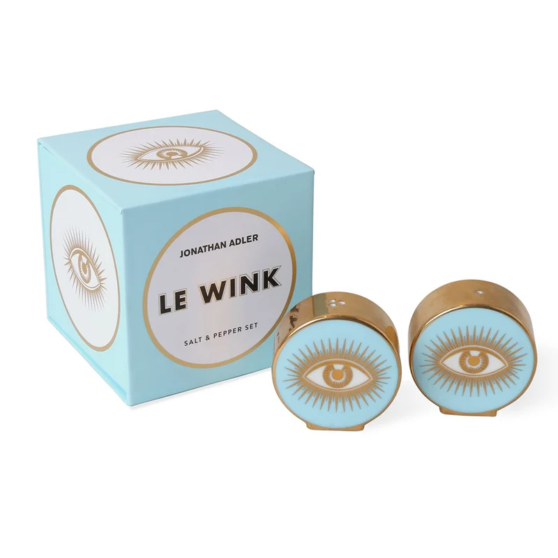 Salz- und Pfefferstreuer-Set LE WINK blau, gold