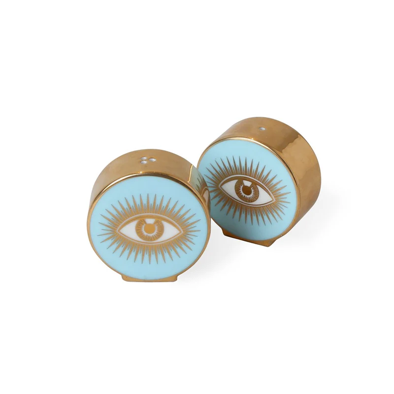 Salz- und Pfefferstreuer-Set LE WINK blau, gold