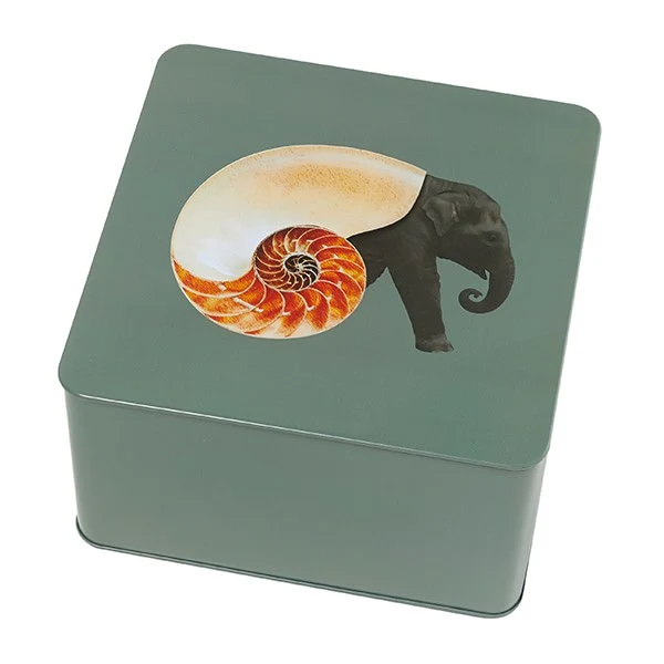 Metallbox SHELLEPHANT Elefant-Muschel-Design 17,7cm