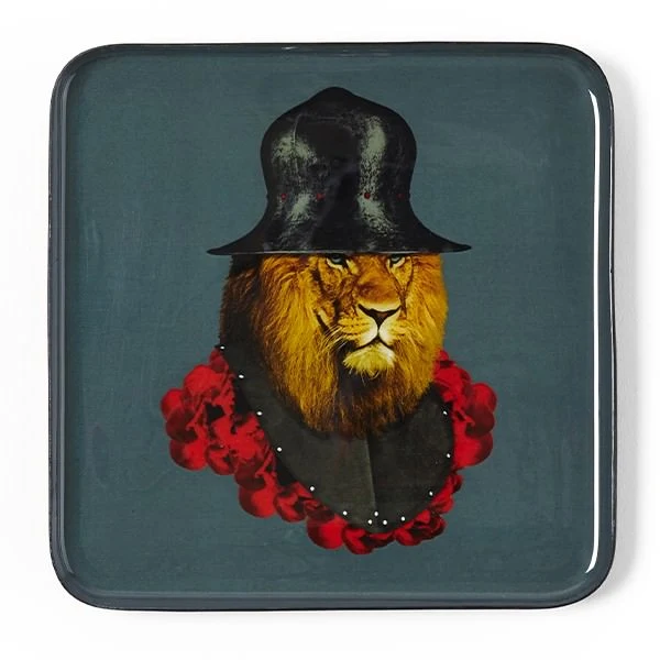 Vide-Poche 'LION QUICHOTTE' 15x15cm
