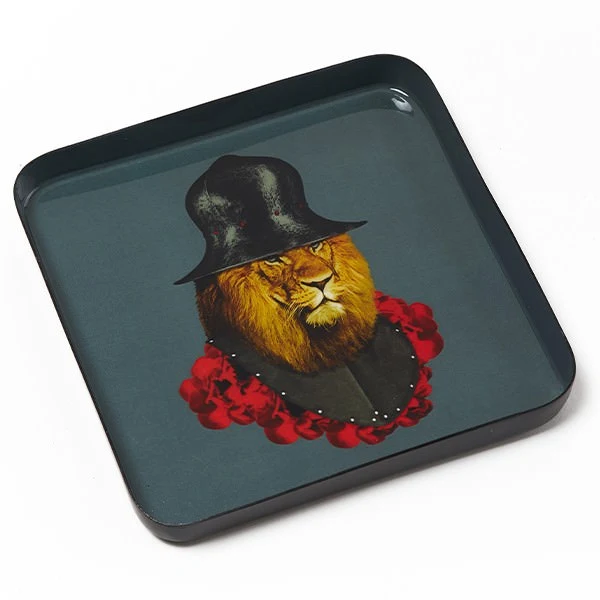 Vide-Poche 'LION QUICHOTTE' 15x15cm