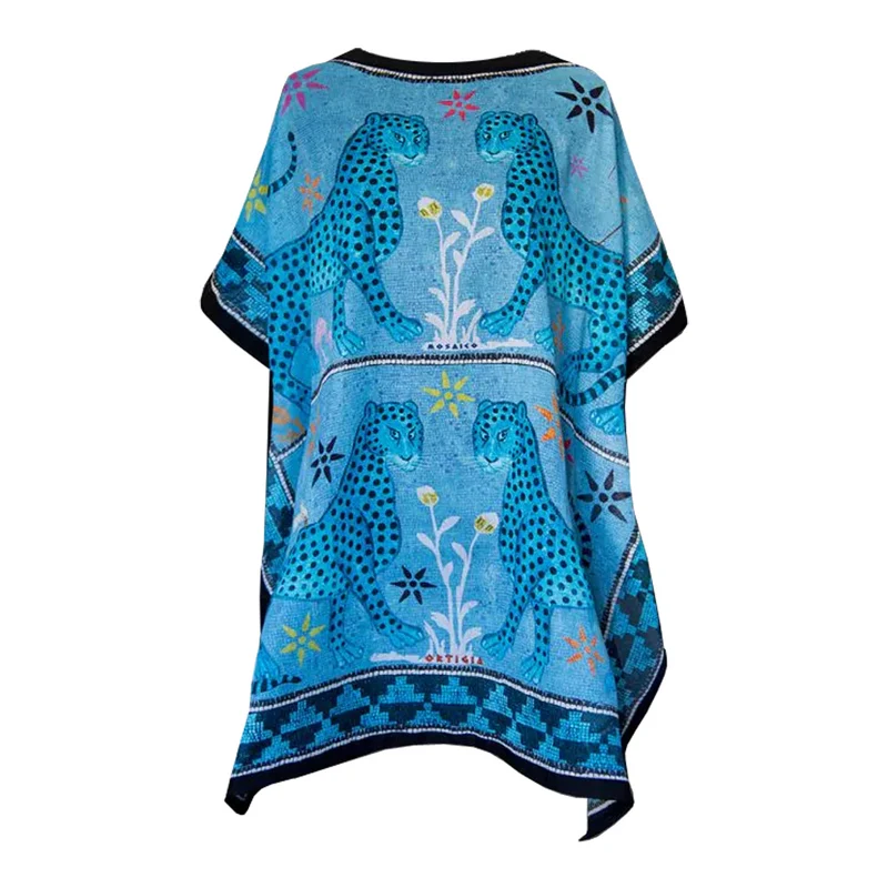 Little Beach Dress CELESTE hellblau cyan - bunt Baumwolle 92x81-86 cm