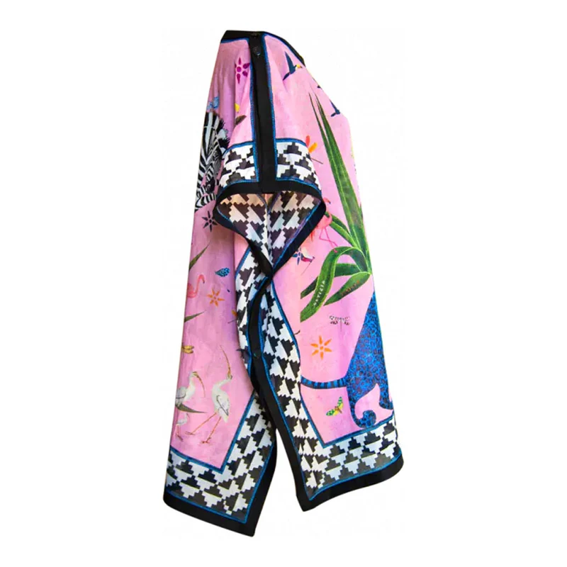 Little Beach Dress JUNGLE PINK rosa rosé - bunt Baumwolle 92x81-86 cm