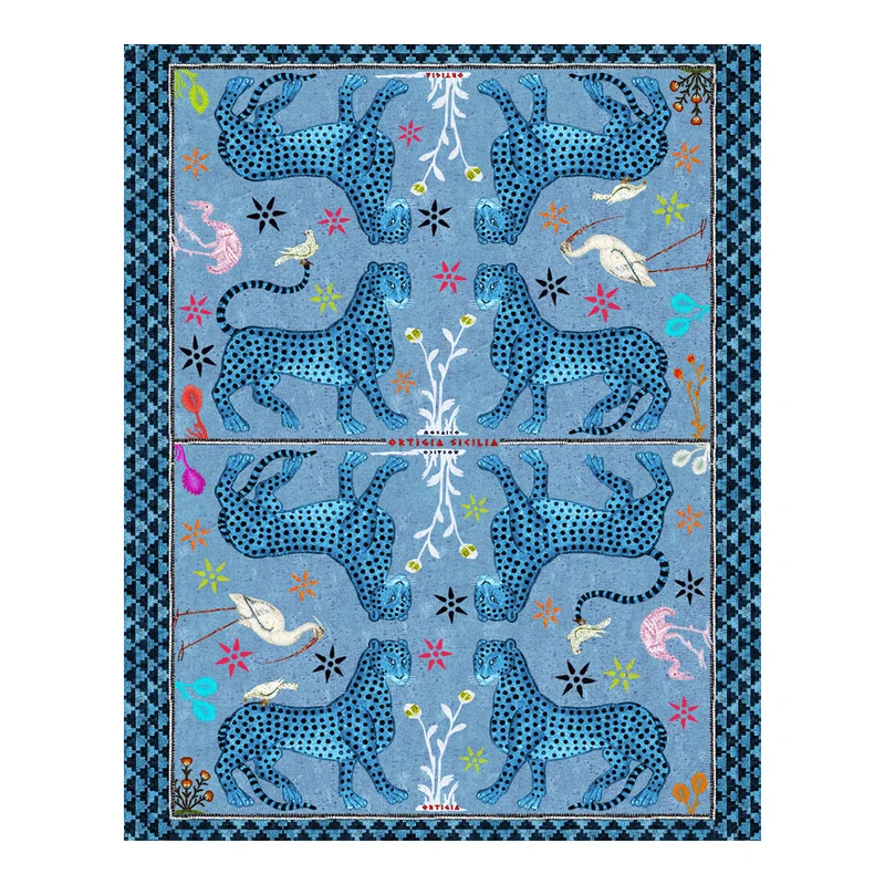 Pareo MOSAICO CELESTE hellblau - bunt Baumwolle 150x120 cm
