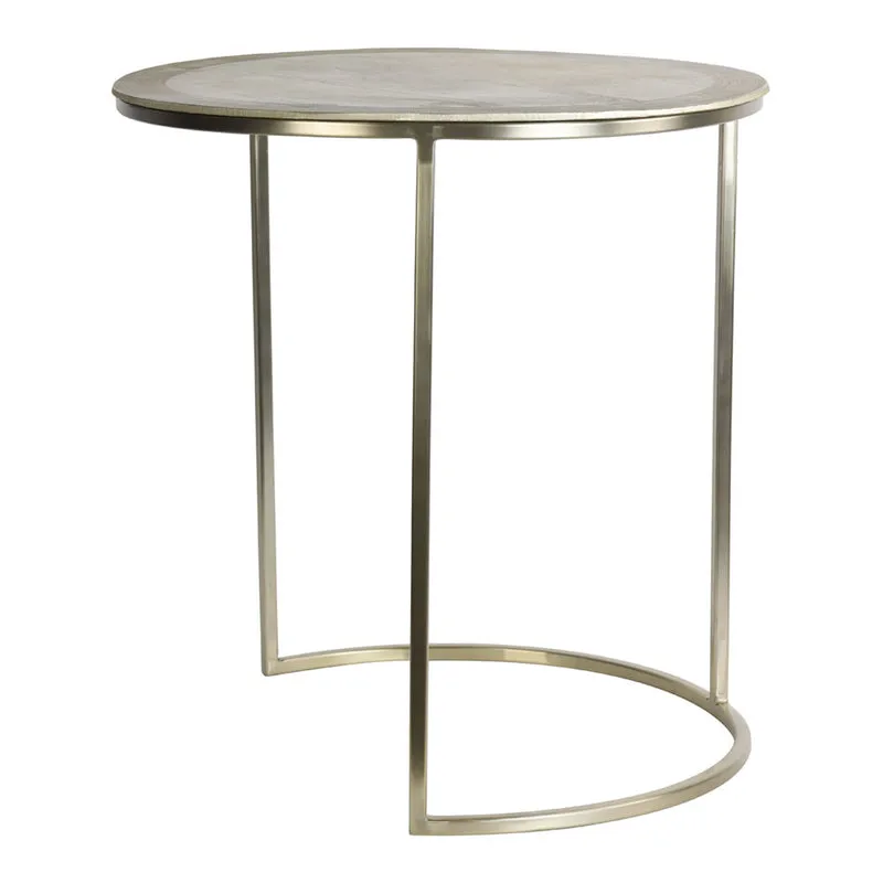 Beistelltisch TALCA 2er-Set hell gold Ø 50x52 cm
