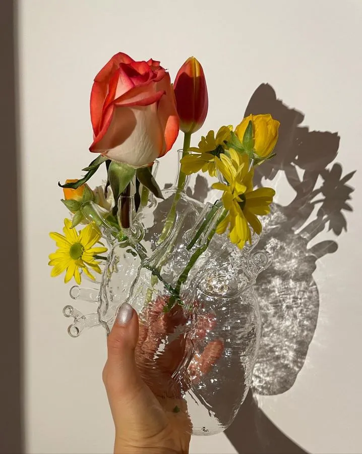 Vase LOVE IN BLOOM aus Glas
