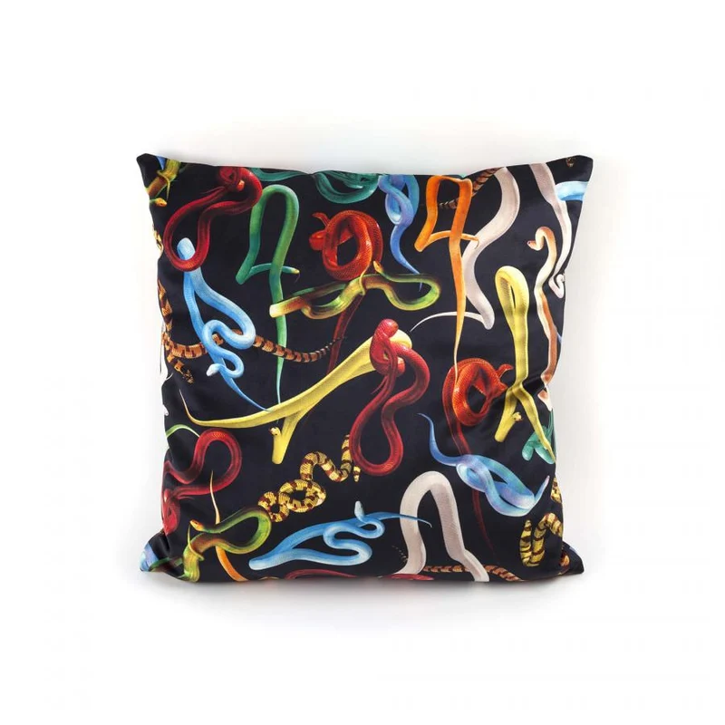 Kissen SNAKES bunt 50x50cm