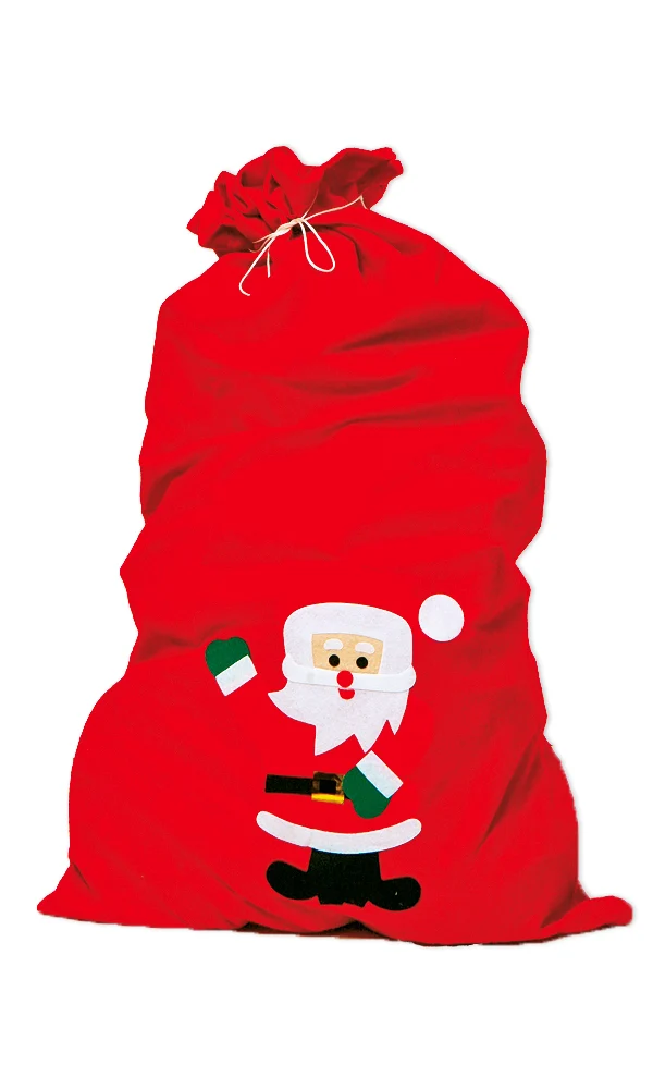 Nikolaussack Jutesack 80 x 50 cm | Weihnachtsmann Geschenkesack Weihnachten - Auswahl