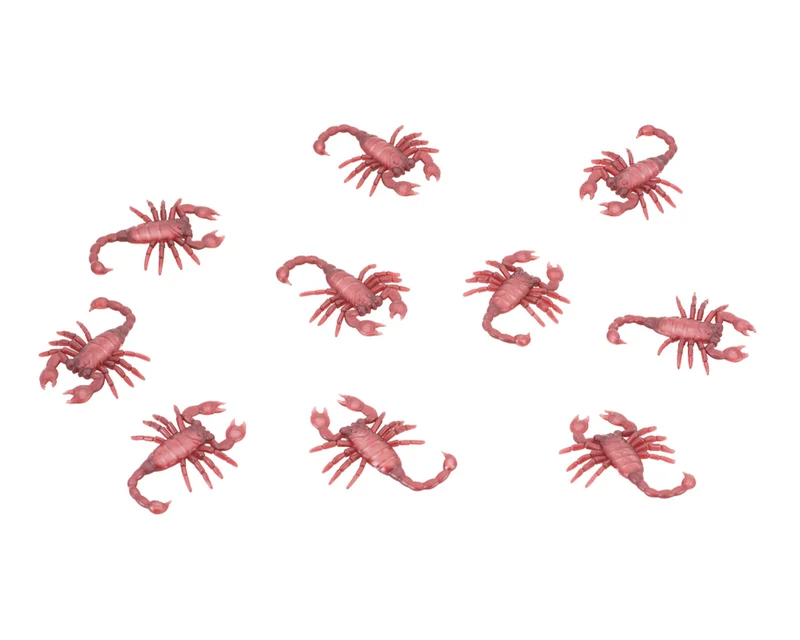 10er Set "Skorpione" - 6,5 cm | Braun - Halloween Dekoration