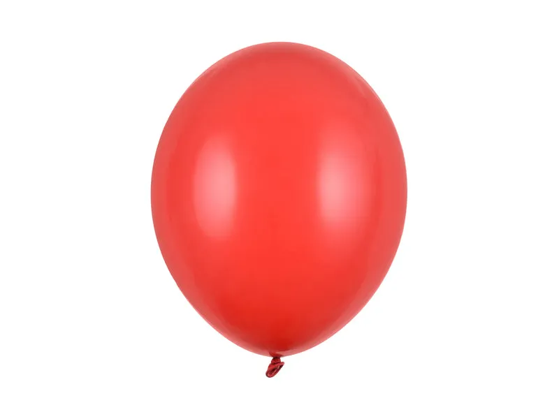 100 Stk. Luftballon Ø30cm "Uni Pastell" | Rot
