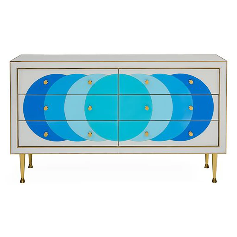 Kommode Ultramarine CREDENZA blau, gold