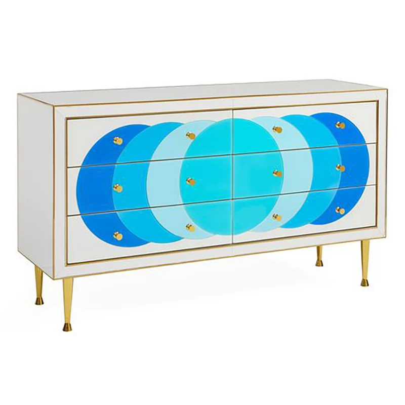 Kommode Ultramarine CREDENZA blau, gold