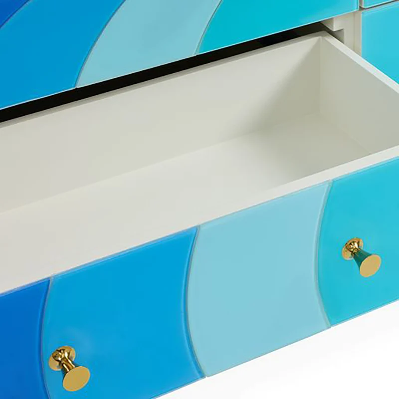 Kommode Ultramarine CREDENZA blau, gold