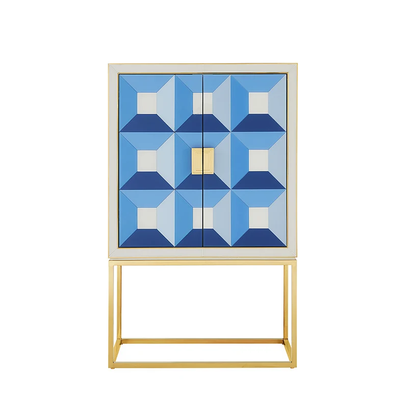 Barschrank Kit SORRENTO blau, gold