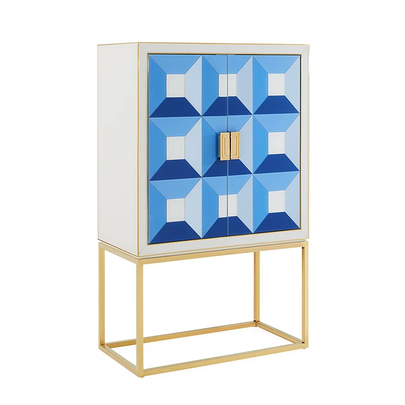 Barschrank Kit SORRENTO blau, gold