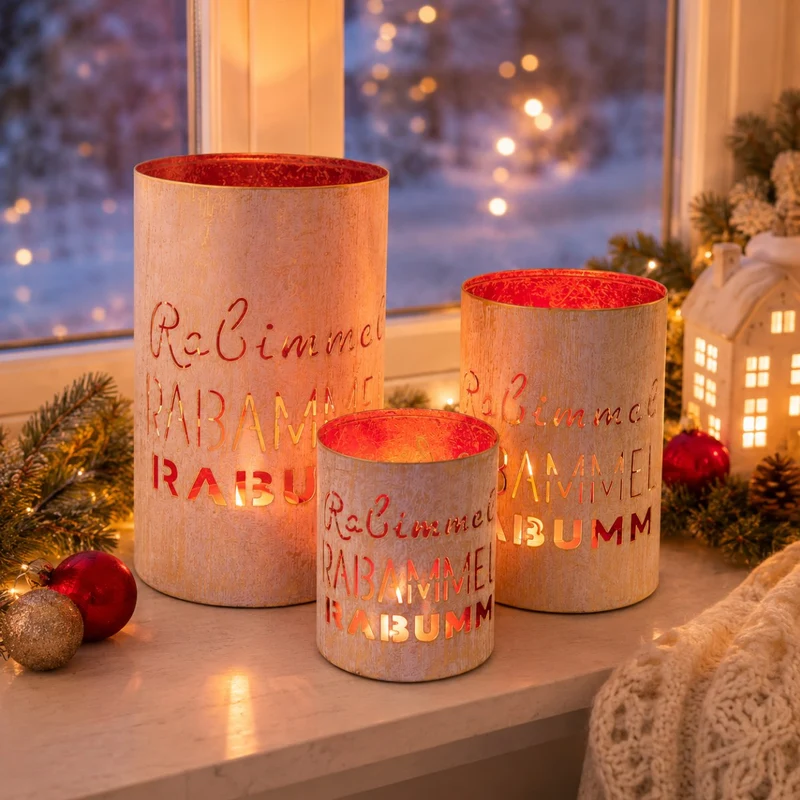 Laternen 3er Set "Rabimmel Rabammel Rabumm" | Metall | Größen bis 13×20 cm | 13436