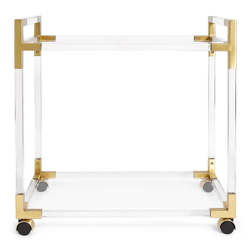 Servierwagen JACQUES BAR gold, transparent
