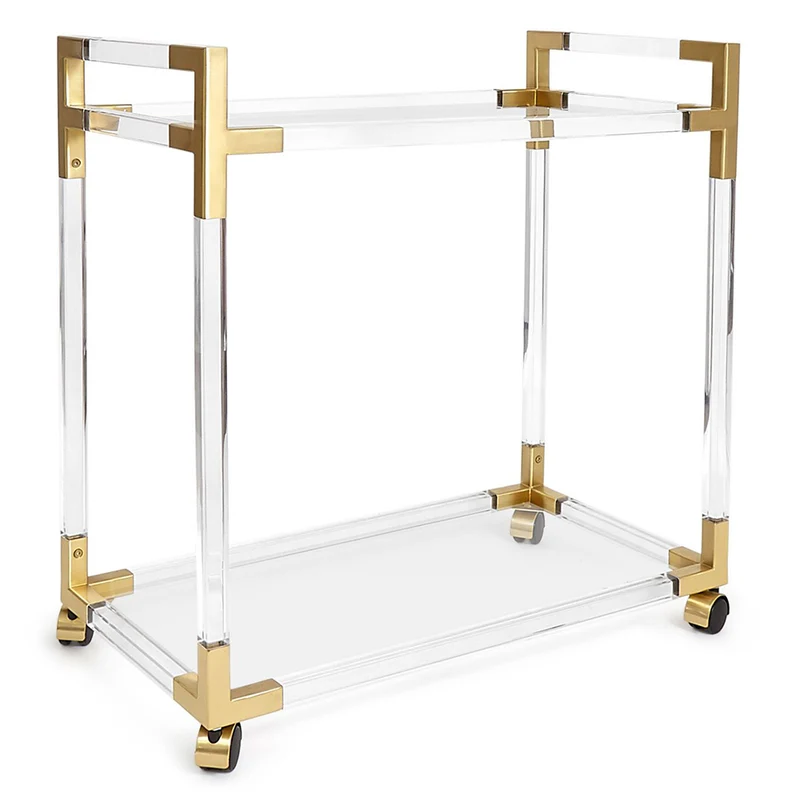 Servierwagen JACQUES BAR gold, transparent
