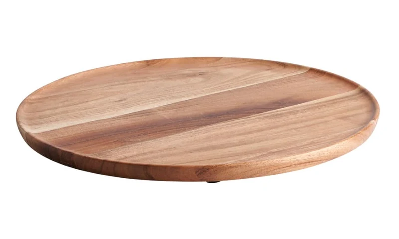 Rundes Tablett BENTO M Akazienholz 33x1,5x33cm