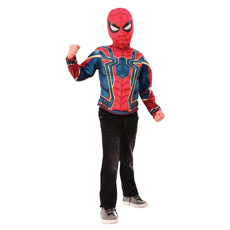 Marvel Avengers Iron Spider Kinderkostüm Deluxe - Oberteil & Maske - Größe 4-8 Jahre - Offiziell lizenziert