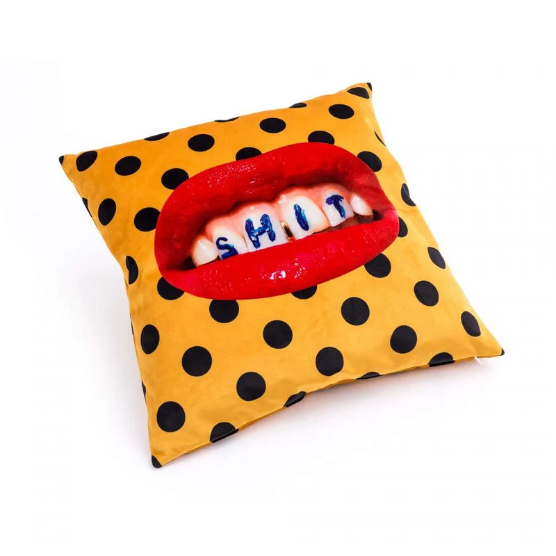Kissen SHIT gelb 50x50cm