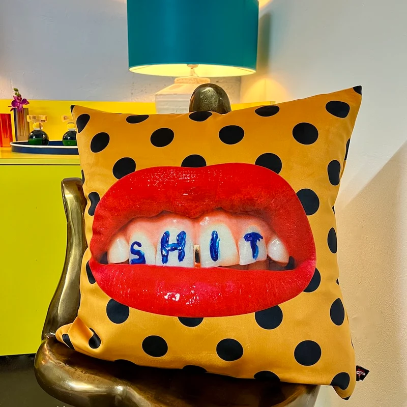 Kissen SHIT gelb 50x50cm