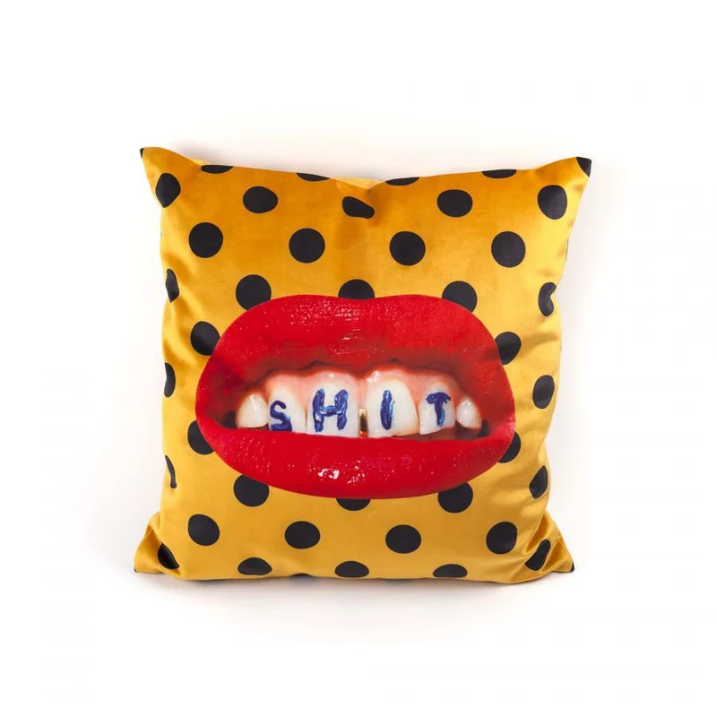 Kissen SHIT gelb 50x50cm