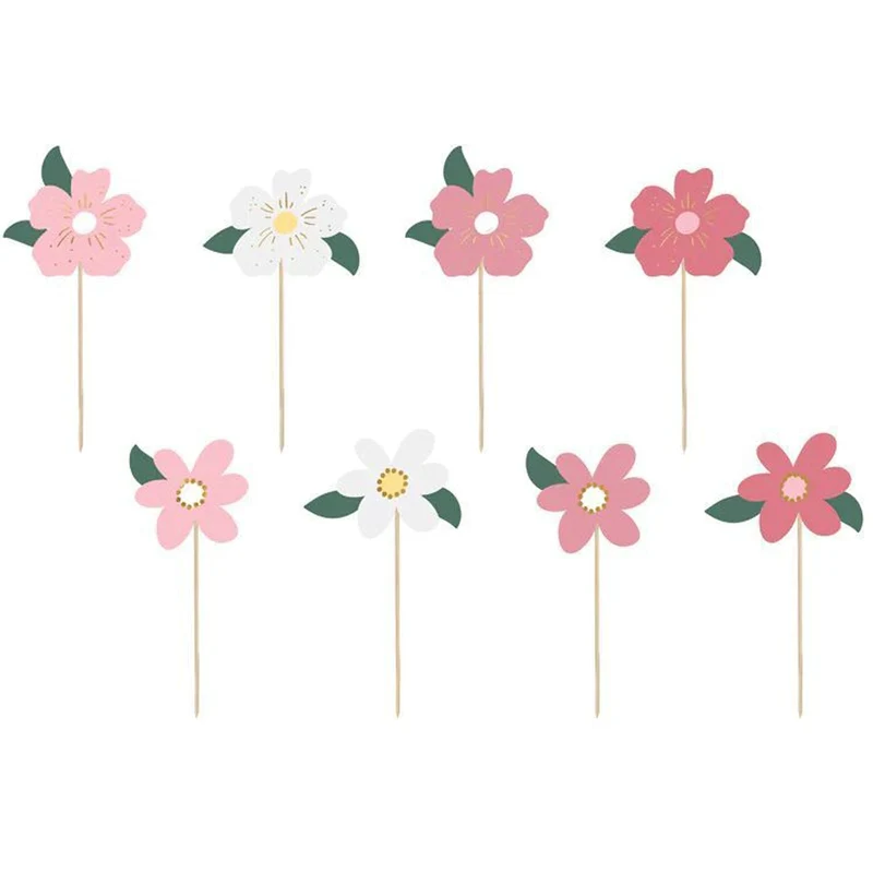 Tortendeko "Blumen" 8 Stk. | 13-14,5cm