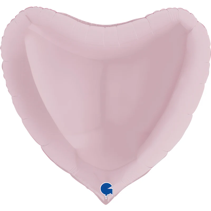 36"/Ø91cm Folienballon Uni Herz | Pink Pastell