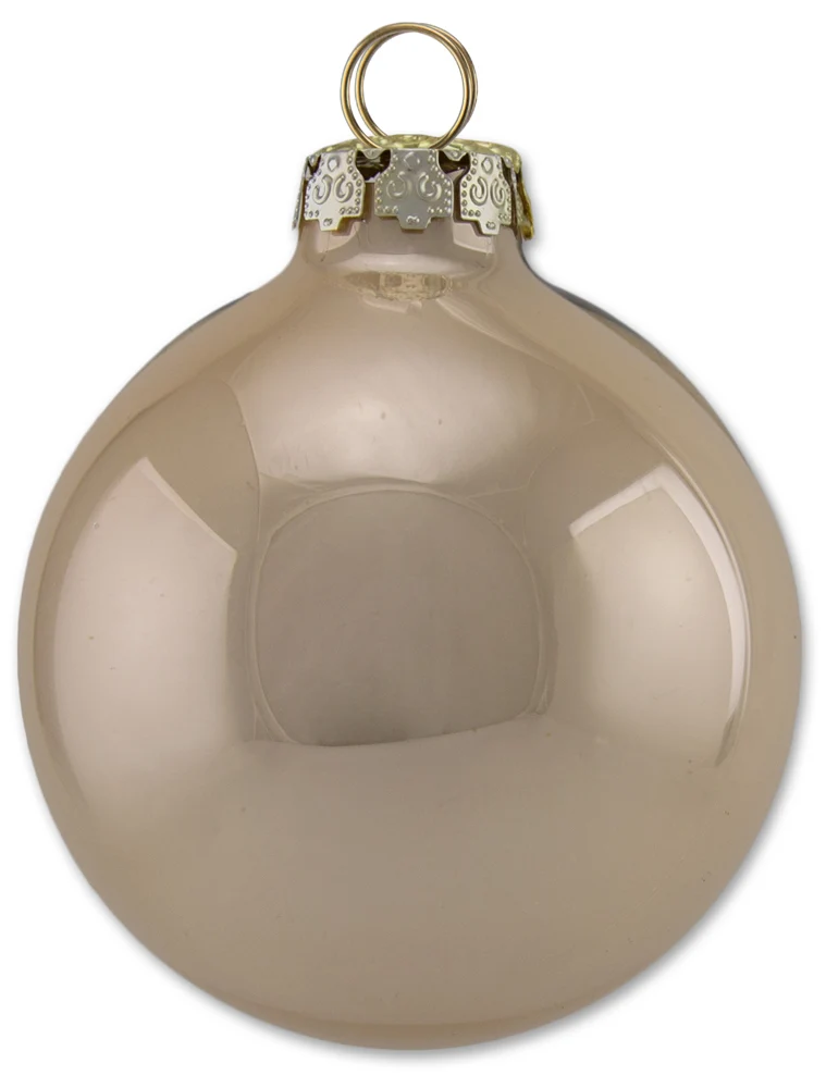 Thüringer Glasdesign Weihnachtskugel-Set 8cm 12-tlg. - Diamonds mit Glitzer Dekor Engel Raphael - A0