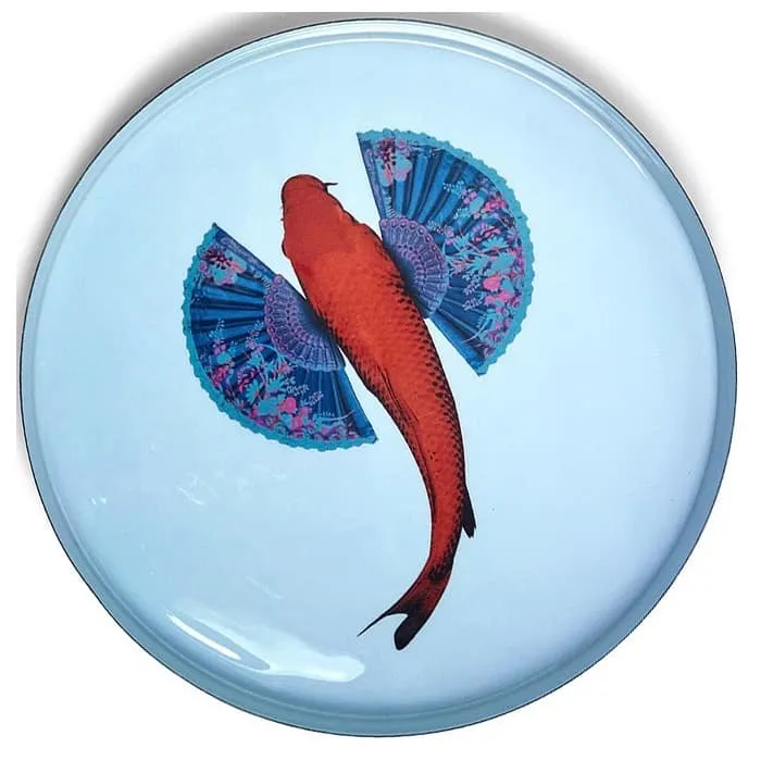 Tablett FISHKOÏ mit Fisch-Motiv Ø33cm