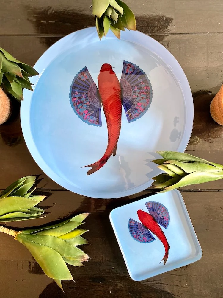 Tablett FISHKOÏ mit Fisch-Motiv Ø33cm