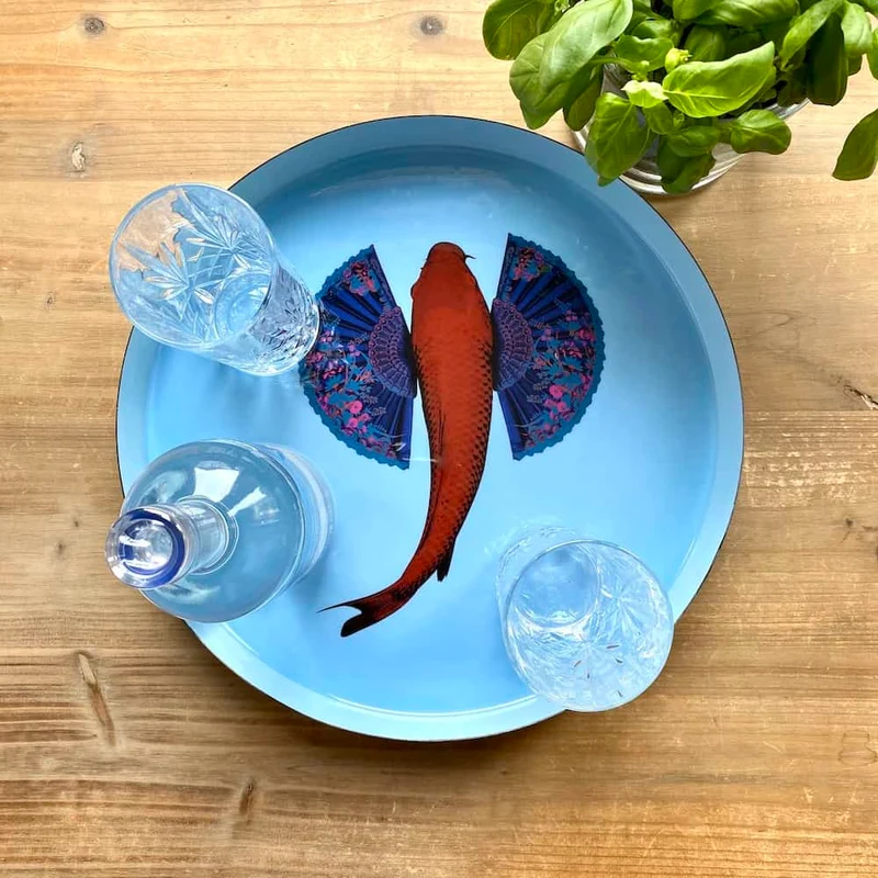 Tablett FISHKOÏ mit Fisch-Motiv Ø33cm