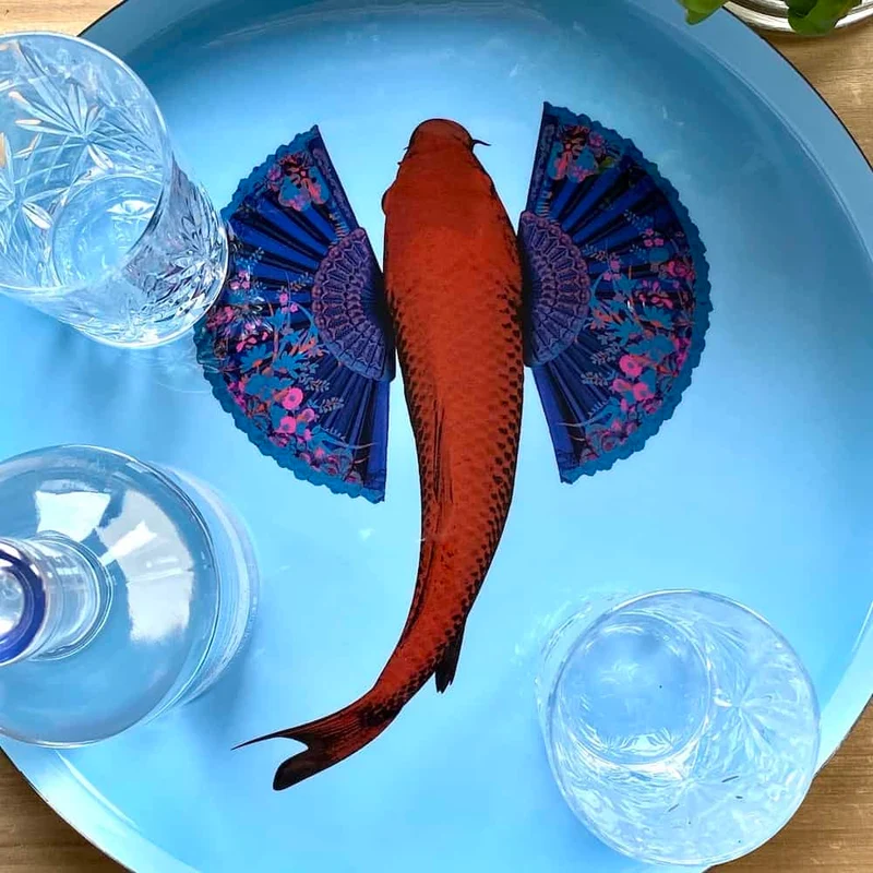 Tablett FISHKOÏ mit Fisch-Motiv Ø33cm