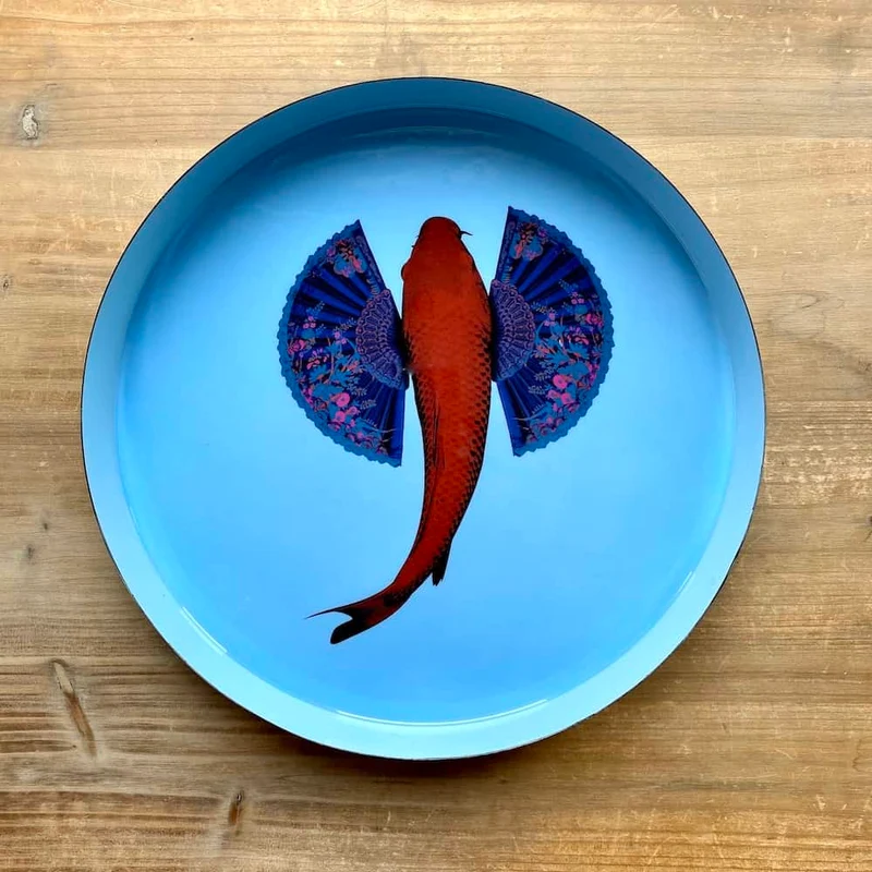 Tablett FISHKOÏ mit Fisch-Motiv Ø33cm