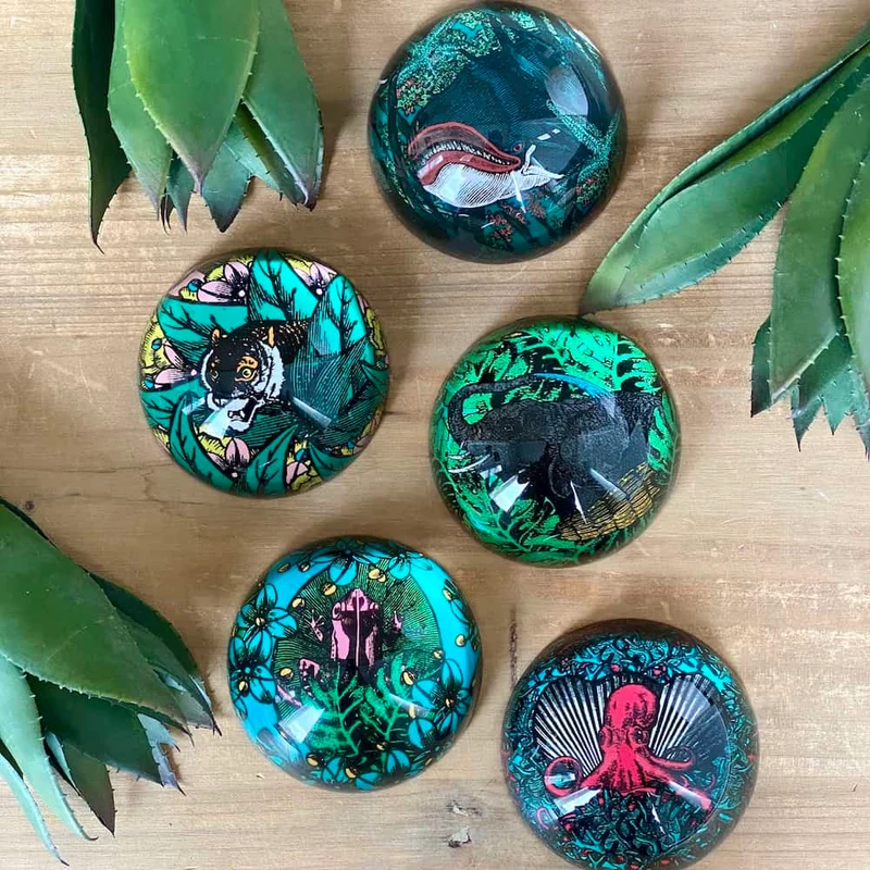 Briefbeschwerer CACHATOK Wal-Design - Ø8cm